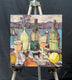 Original art for sale at UGallery.com | Rosé by the Bay by James Hartman | $650 | encaustic artwork | 12' h x 12' w | thumbnail 3
