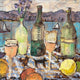 Original art for sale at UGallery.com | Rosé by the Bay by James Hartman | $650 | encaustic artwork | 12' h x 12' w | thumbnail 1