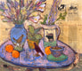Original art for sale at UGallery.com | Still Life with Birds and Cows by James Hartman | $850 | encaustic artwork | 17' h x 20' w | thumbnail 1