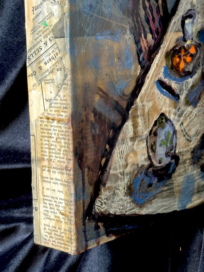 Still Life with Green Vase by James Hartman |  Side View of Artwork 