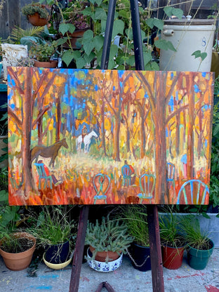 Horse Riding in Autumn - Special Commission by James Hartman |  Context View of Artwork 
