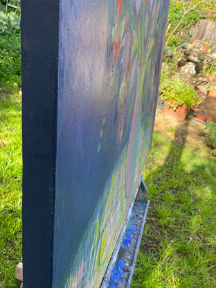 Original art for sale at UGallery.com | Flowers Against the Night by James Hartman | $3,800 | oil painting | 48' h x 48' w | photo 2
