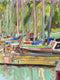 Original art for sale at UGallery.com | Harbor on the Bay by James Hartman | $2,275 | oil painting | 32' h x 32' w | thumbnail 4
