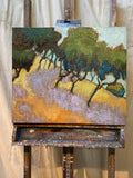 Original art for sale at UGallery.com | Mountain Tree Shadow by James Hartman | $1,425 | oil painting | 22.5' h x 28' w | thumbnail 3