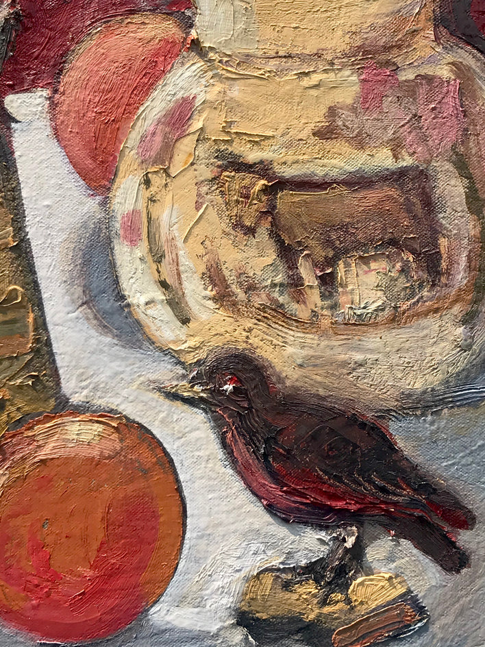 Still Life in a Limited Palette by James Hartman |  Closeup View of Artwork 