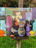 Original art for sale at UGallery.com | Still Life Interior with Daffodils by James Hartman | $1,375 | oil painting | 22.75' h x 28.25' w | thumbnail 2