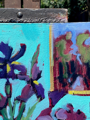 Table with Flowers and Bowls by James Hartman |   Closeup View of Artwork 