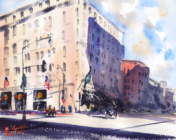 watercolor painting by James Nyika titled 999 E St.