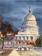 Original art for sale at UGallery.com | Capitol Afternoon by James Nyika | $600 | watercolor painting | 20' h x 16' w | thumbnail 1