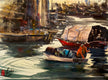 Original art for sale at UGallery.com | Hong Kong - The Transporter by James Nyika | $700 | watercolor painting | 18' h x 24' w | thumbnail 1
