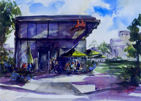 Original art for sale at UGallery.com | Julii by James Nyika | $700 | watercolor painting | 18' h x 24' w