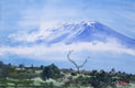 Original art for sale at UGallery.com | Kilimanjaro by James Nyika | $600 | watercolor painting | 15' h x 22' w | thumbnail 1