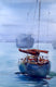 Original art for sale at UGallery.com | Moored by James Nyika | $900 | watercolor painting | 22' h x 15' w | thumbnail 1