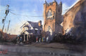 Original art for sale at UGallery.com | Morning Service by James Nyika | $700 | watercolor painting | 15' h x 22' w | thumbnail 1