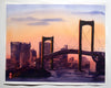Original art for sale at UGallery.com | Odaiba Bridge by James Nyika | $700 | watercolor painting | 16' h x 20' w | thumbnail 3