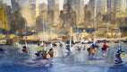Original art for sale at UGallery.com | San Diego Bay by James Nyika | $600 | watercolor painting | 16' h x 20' w | thumbnail 4