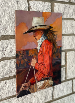 Red Rider by Jan Fontecchio Perley |  Side View of Artwork 