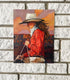 Original art for sale at UGallery.com | Red Rider by Jan Fontecchio Perley | $875 | oil painting | 14' h x 11' w | thumbnail 3
