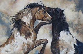 Original art for sale at UGallery.com | The Wild Life by Jan Fontecchio Perley | $1,175 | oil painting | 20' h x 30' w
