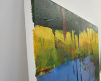 Original art for sale at UGallery.com | Blue Pond by Janet Dyer | $625 | acrylic painting | 14' h x 18' w | thumbnail 2