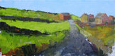 Original art for sale at UGallery.com | Farm, Cornwall by Janet Dyer | $700 | acrylic painting | 12' h x 24' w | thumbnail 1