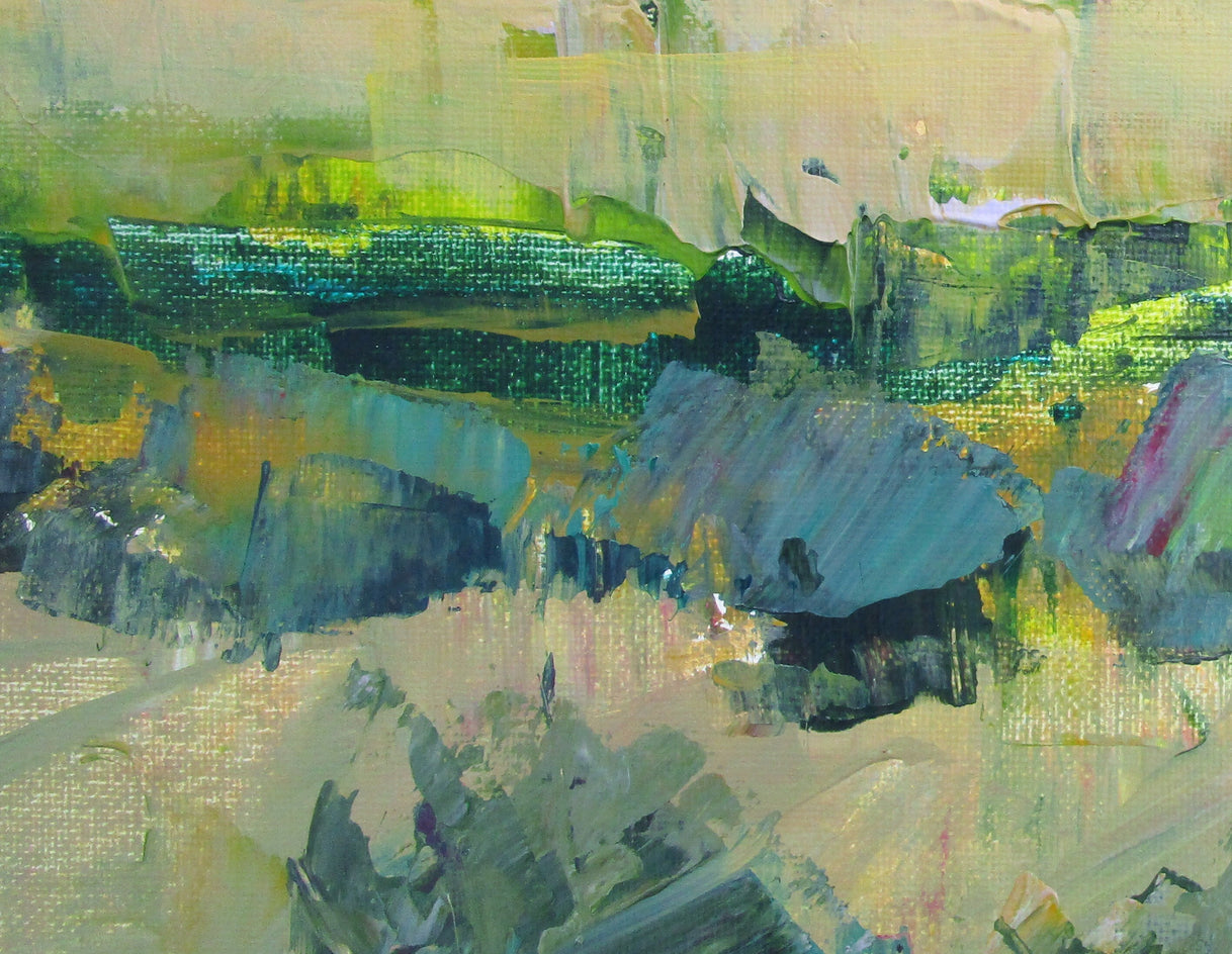 Fields at Sunset, Provence by Janet Dyer |  Closeup View of Artwork 