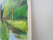 Original art for sale at UGallery.com | French Canal by Janet Dyer | $800 | acrylic painting | 18' h x 18' w | thumbnail 2