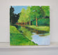 Original art for sale at UGallery.com | French Canal by Janet Dyer | $800 | acrylic painting | 18' h x 18' w | thumbnail 3