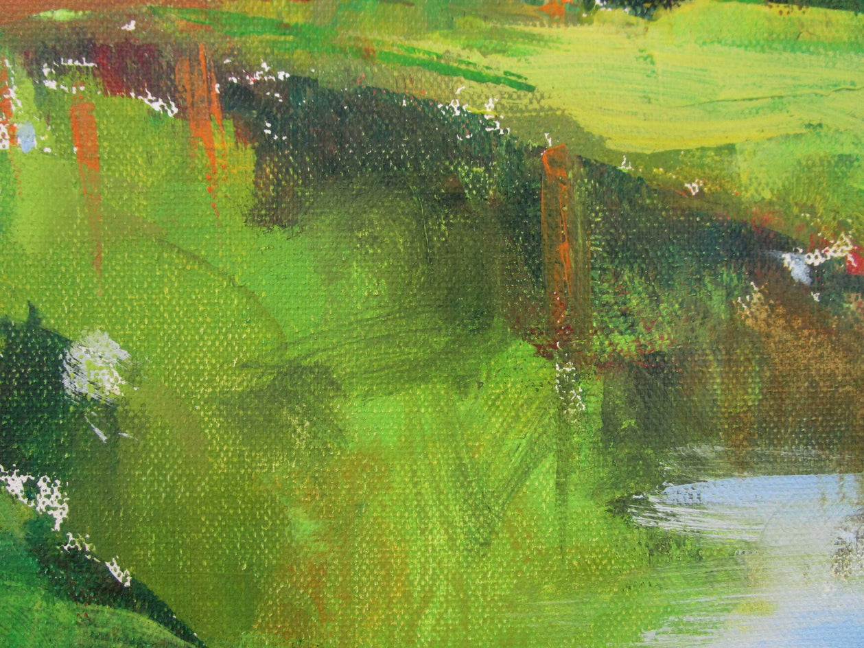 French Canal by Janet Dyer |  Closeup View of Artwork 