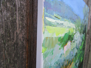 Hidden Pink House, Provence by Janet Dyer |  Side View of Artwork 