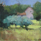 Original art for sale at UGallery.com | House with Olive Trees by Janet Dyer | $1,000 | acrylic painting | 20' h x 20' w | thumbnail 1