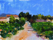 Original art for sale at UGallery.com | La Longère, Seguret by Janet Dyer | $475 | acrylic painting | 12' h x 16' w | thumbnail 1
