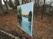 Original art for sale at UGallery.com | Lake at Dusk, Harriman by Janet Dyer | $975 | acrylic painting | 20' h x 20' w | thumbnail 2