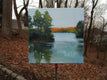 Original art for sale at UGallery.com | Lake at Dusk, Harriman by Janet Dyer | $975 | acrylic painting | 20' h x 20' w | thumbnail 3