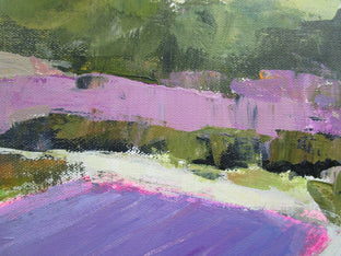 Lavender Farm, Provence by Janet Dyer |   Closeup View of Artwork 