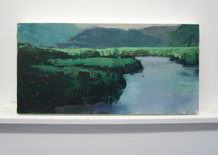 Original art for sale at UGallery.com | Marsh, Misty Day by Janet Dyer | $700 | acrylic painting | 12' h x 24' w | photo 3