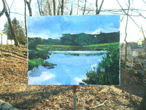 Original art for sale at UGallery.com | Marsh on a Sunny Day by Janet Dyer | $975 | acrylic painting | 18' h x 24' w | thumbnail 3