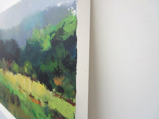 Meadow and Mountains by Janet Dyer |  Side View of Artwork 