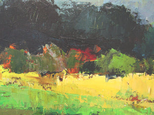 Meadow and Mountains by Janet Dyer |   Closeup View of Artwork 
