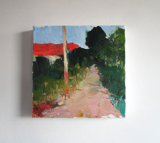 Path with Pole, Seguret, France by Janet Dyer |  Context View of Artwork 