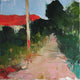 Original art for sale at UGallery.com | Path with Pole, Seguret, France by Janet Dyer | $325 | acrylic painting | 10' h x 10' w | thumbnail 1