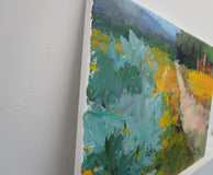 Original art for sale at UGallery.com | Path with Yellow Grass by Janet Dyer | $1,000 | acrylic painting | 18' h x 24' w | thumbnail 2
