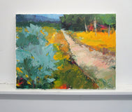 Original art for sale at UGallery.com | Path with Yellow Grass by Janet Dyer | $1,000 | acrylic painting | 18' h x 24' w | thumbnail 3