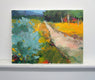 Original art for sale at UGallery.com | Path with Yellow Grass by Janet Dyer | $1,000 | acrylic painting | 18' h x 24' w | thumbnail 3