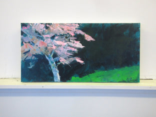 Original art for sale at UGallery.com | Pink and Green by Janet Dyer | $750 | acrylic painting | 12' h x 24' w | photo 3