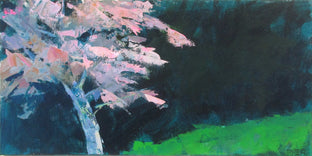 Original art for sale at UGallery.com | Pink and Green by Janet Dyer | $750 | acrylic painting | 12' h x 24' w | photo 1