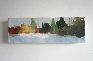 Original art for sale at UGallery.com | Snow on Crescent Ave. by Janet Dyer | $175 | acrylic painting | 4' h x 12' w | photo 3