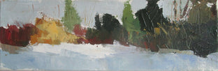 Original art for sale at UGallery.com | Snow on Crescent Ave. by Janet Dyer | $175 | acrylic painting | 4' h x 12' w | photo 1