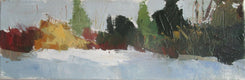 Original art for sale at UGallery.com | Snow on Crescent Ave. by Janet Dyer | $175 | acrylic painting | 4' h x 12' w | thumbnail 1