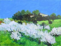 Original art for sale at UGallery.com | Spring, Bonnieux by Janet Dyer | $975 | acrylic painting | 18' h x 24' w | thumbnail 1